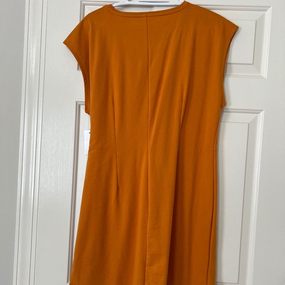 NINE WEST Womens Side Tie T- Shirt Dress NWT Size XL Autumn Gold - Picture 4 of 6